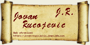 Jovan Rucojević vizit kartica